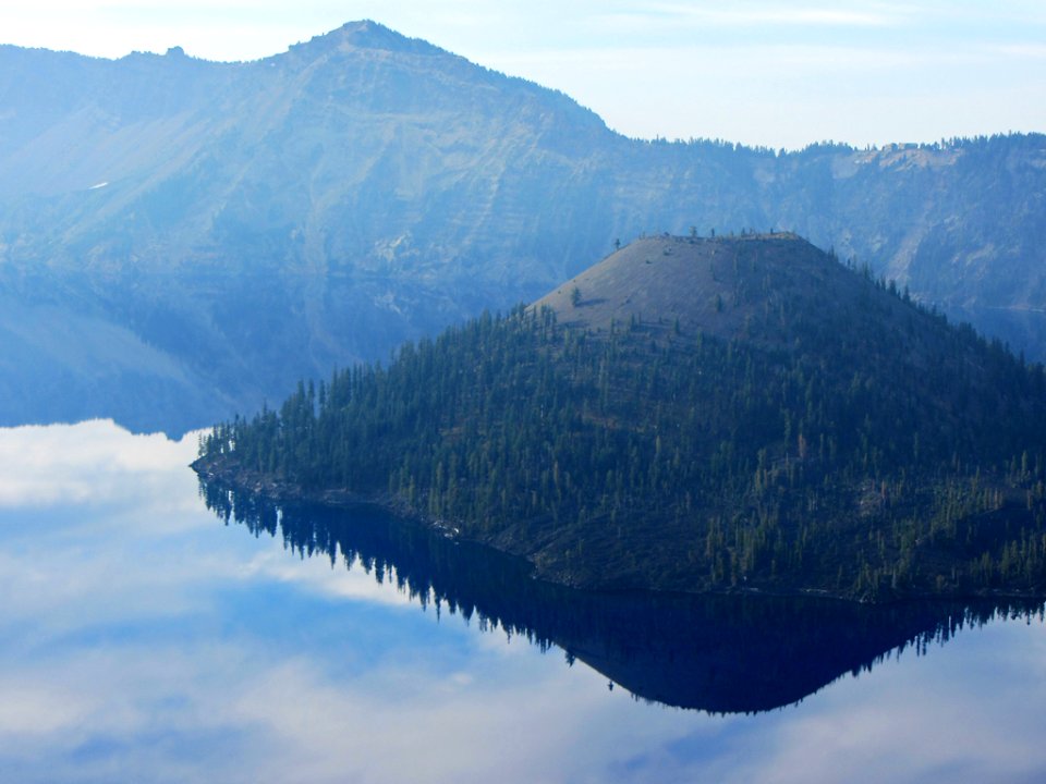 Wizard Island at Crater Lake NP in OR