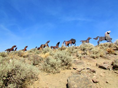Wild Horses Monument at Columbia River Gorge in WA