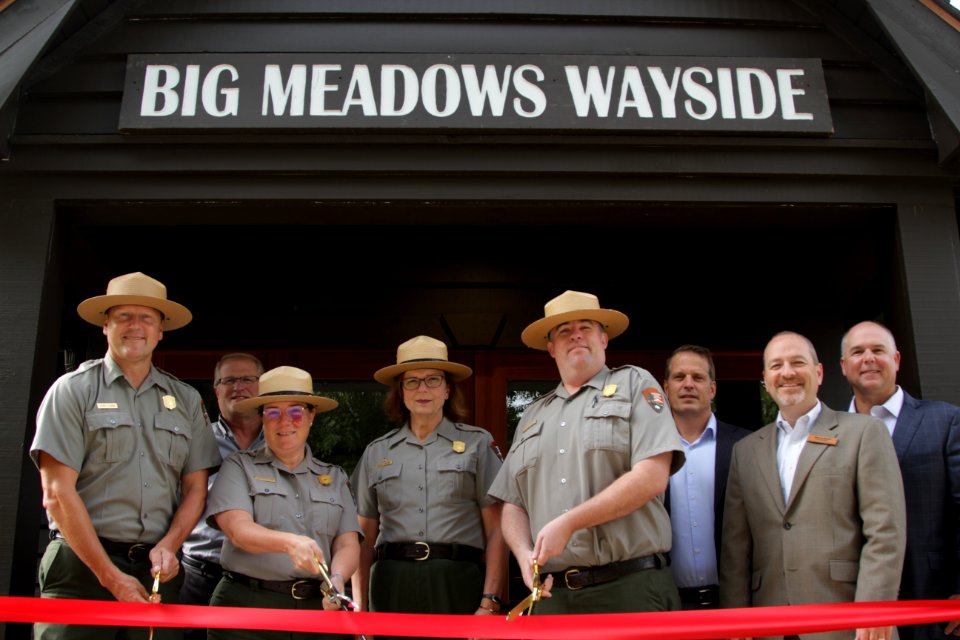 Big Meadows Wayside Ribbon Cutting