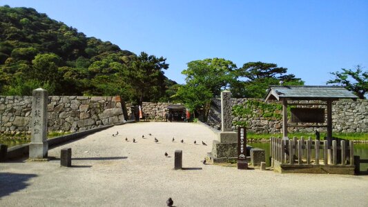 Old castle the main entrance hagi town