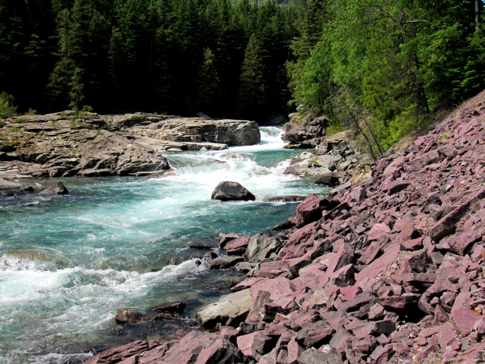 Flathead River at Glacier NP in Montana