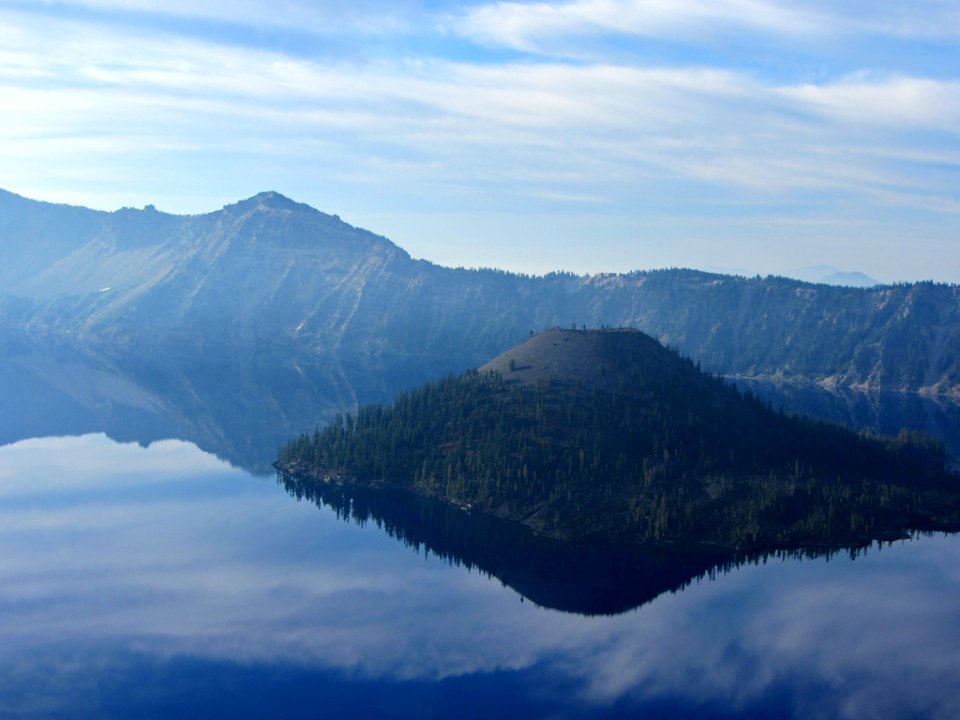 Wizard Island at Crater Lake NP in OR
