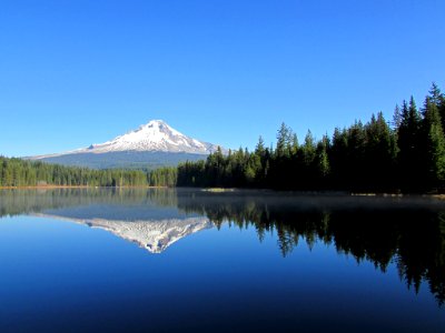 Trillium Lake at Mt. Hood in OR photo