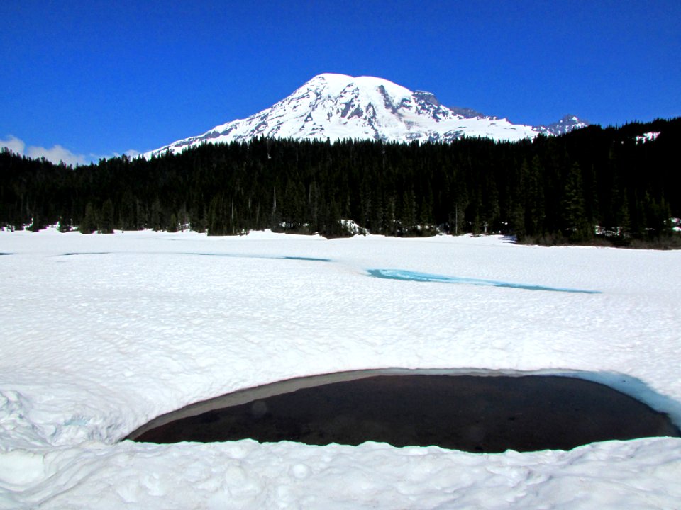 Reflection Lake at Mt. Rainier NP in Washington