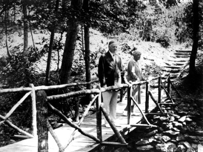 President and Mrs. Hoover at Rapidan Camp