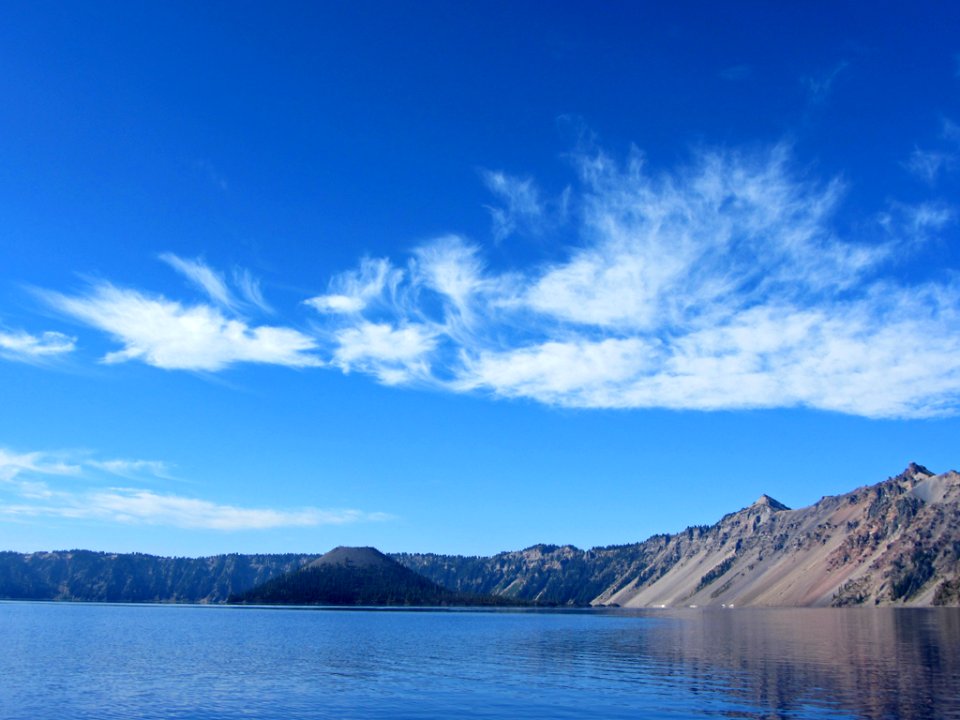 Wizard Island at Crater Lake NP in OR