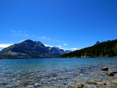Saint Mary Lake at Glacier NP in Montana