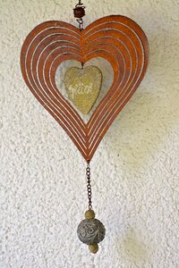 Metal heart luck deco