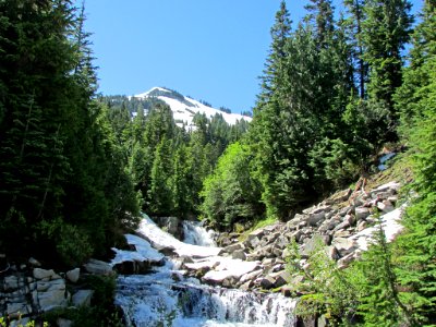 Waterfall at Mt. Rainier NP in WA