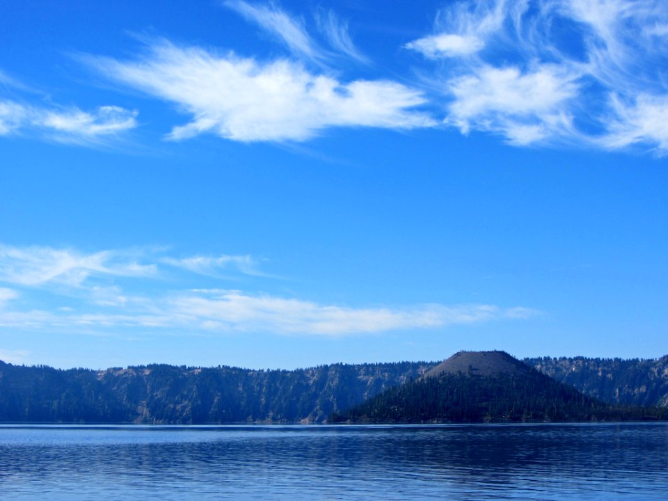 Wizard Island at Crater Lake NP in OR