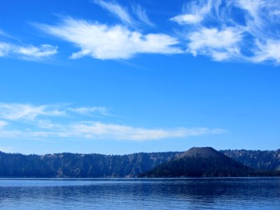 Wizard Island at Crater Lake NP in OR