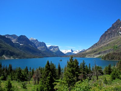 Saint Mary Lake at Glacier NP in Montana