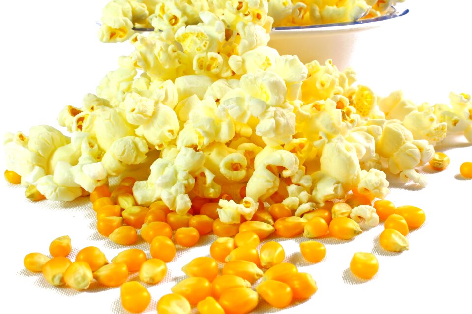 Popcorn in butter corn food