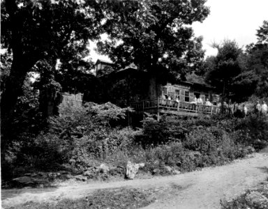 Skyland guests at dining hall, 1929