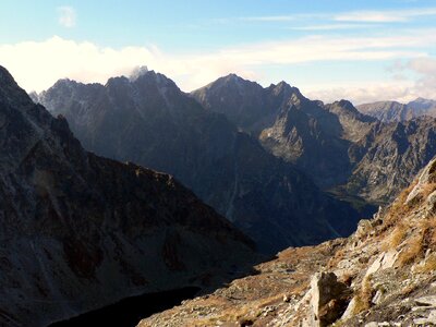 Mountains whitewaters valley high tatras photo