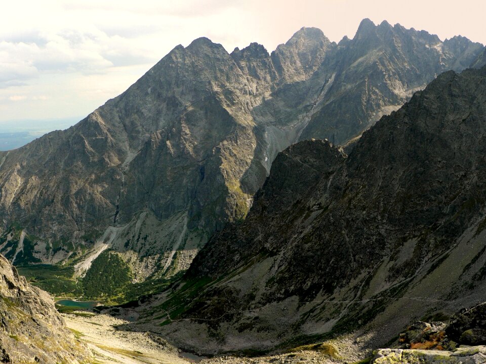 Green mountain lake lomnicky peak kežmarský shield