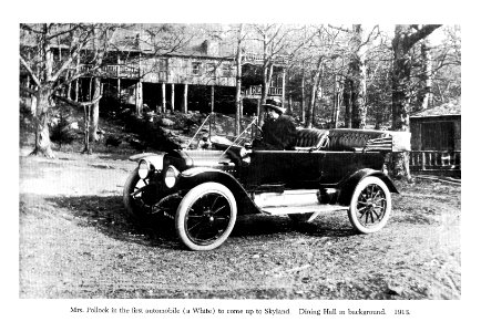 Addie Pollock in car (Historic photo) photo