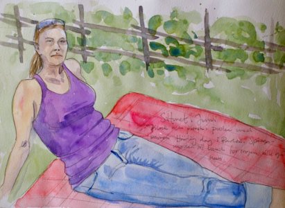 Johanna on picnic