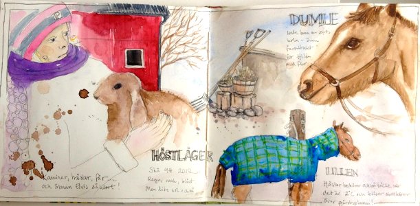 Sketchbook spread from 4H