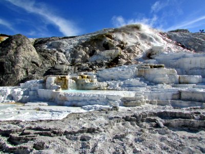 Mammoth Hot Springs at Yellowstone NP in WY photo