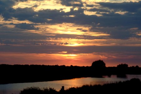 Sunset Eem river, 20160827