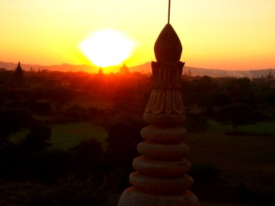 Stupa at Sunset