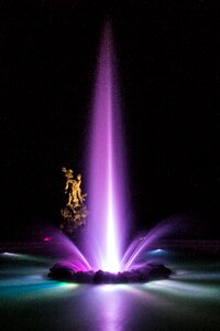 Mirabell fountain night photograph
