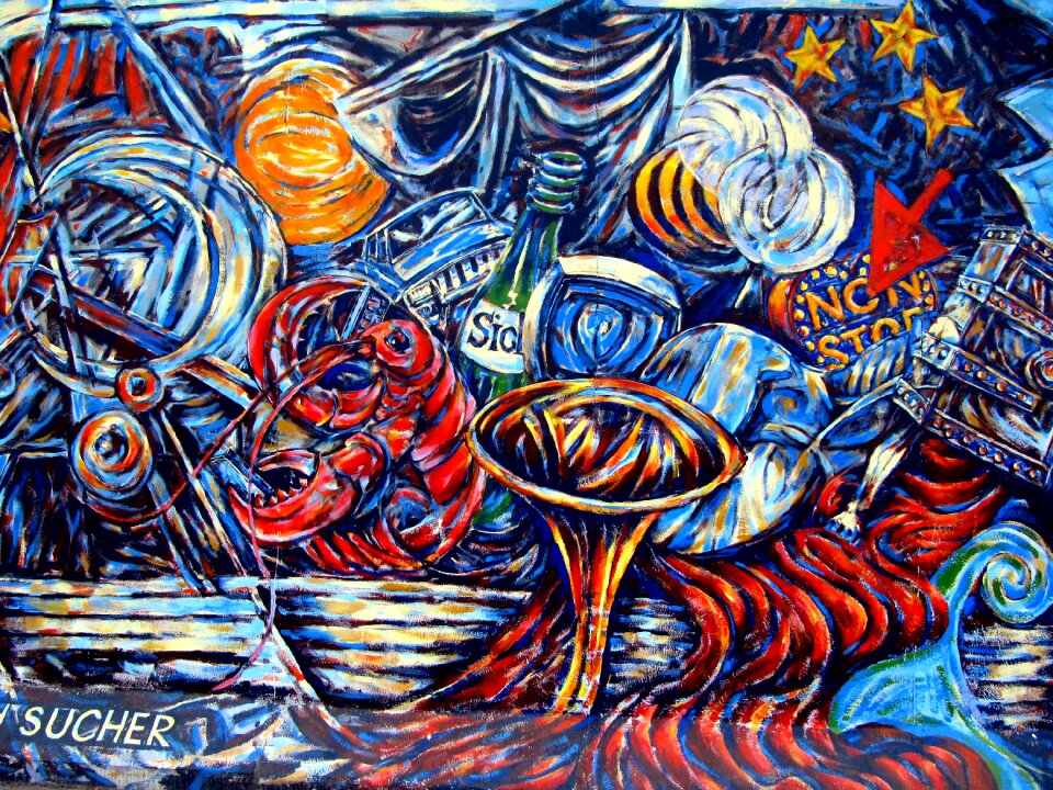 Berlin east side gallery art