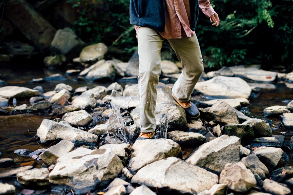 Stones balancing legs