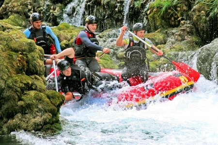 Rafting una river bosnia photo