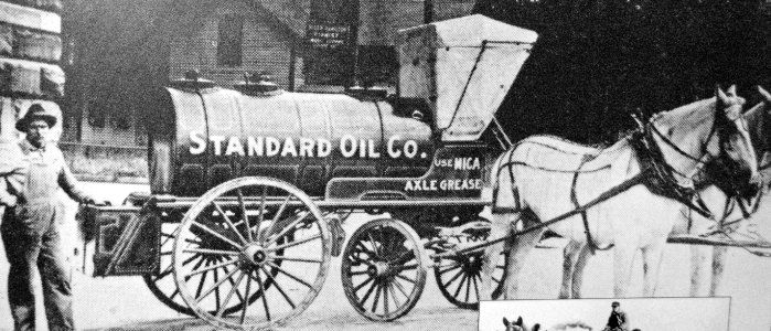 Horse-drawn oil field wagon (circa 1880) 2 photo