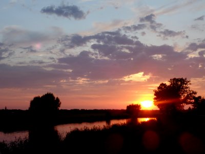 Sunset Eem river, 20160827