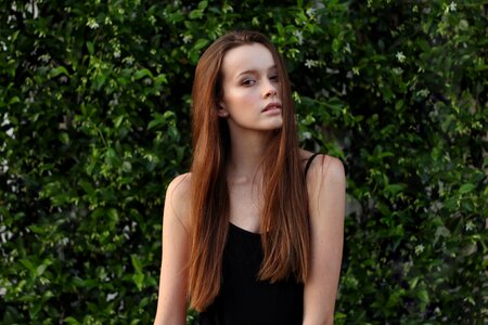 Attractive pretty girl brunette
