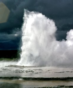 Great Fountain Geyser erupting (1974) 1