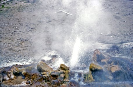 Spray Geyser erupting (1966)