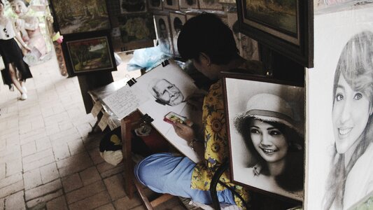 Painter paint sketch