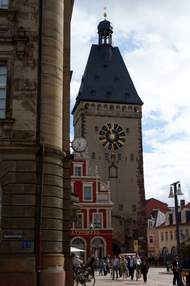City gate post historic center