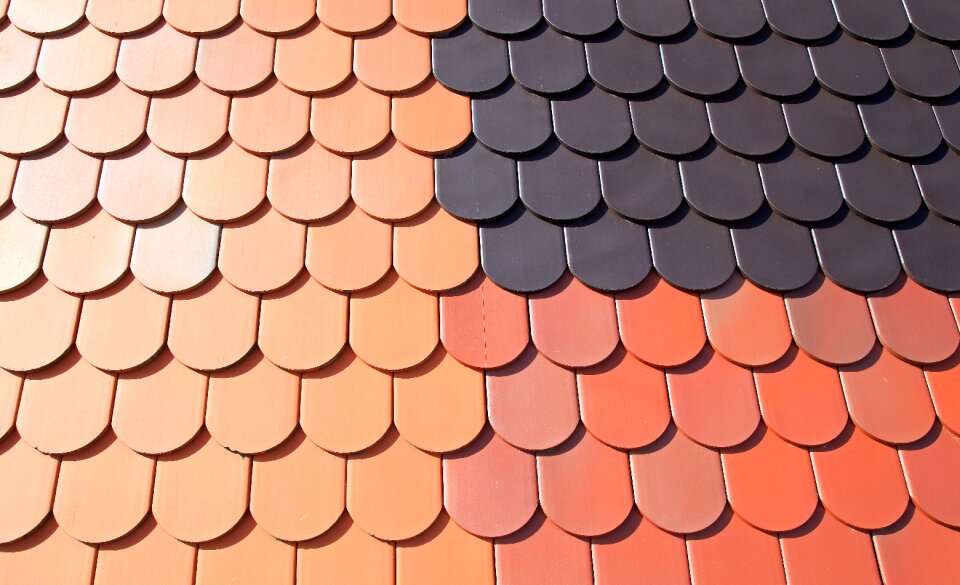 Brick roofing house