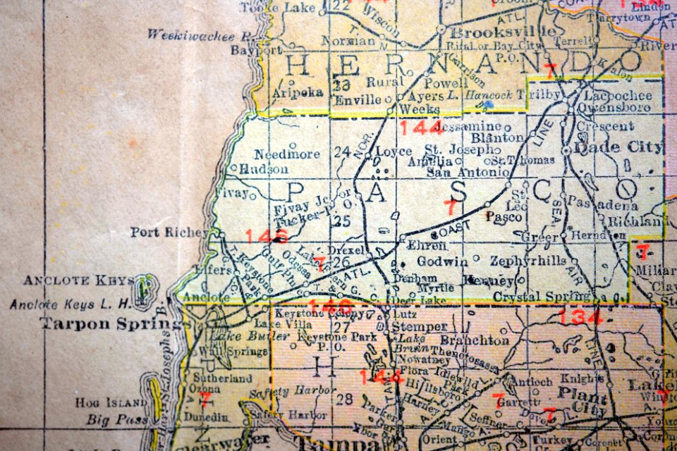 1914 Rand McNally Map