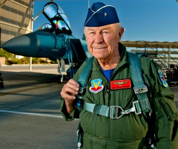 Retired United States Air Force Brig. Gen. Charles E. "Chuck" Yeager photo