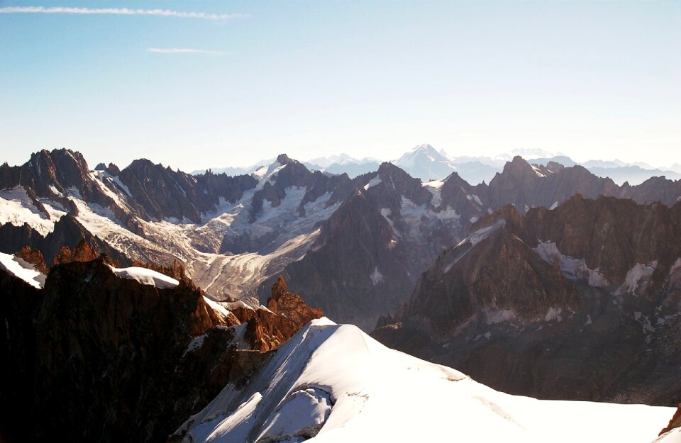 Winter nature mountain landscape