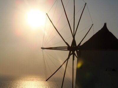 Barn sunset oia photo