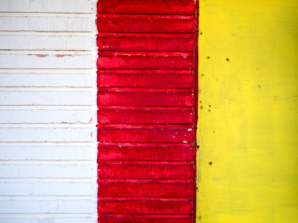 White, Red, Yellow Wall