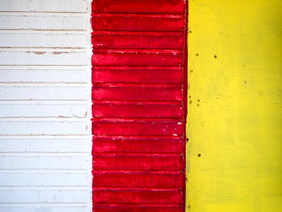 White, Red, Yellow Wall photo
