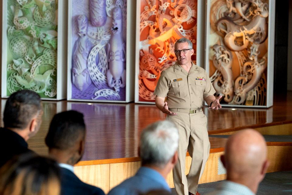 Pōwhiri at The Museum of New Zealand Te Papa Tongarewa for RIMPAC conference, 19 February 2020