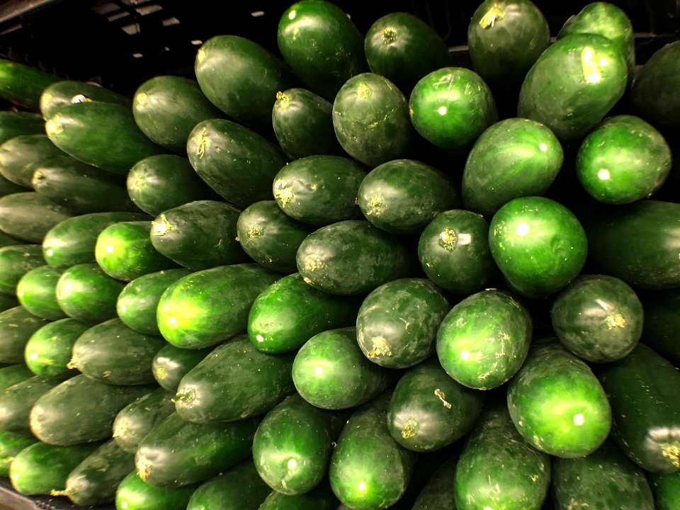 Stacked Green Cucumbers