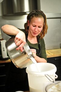 Organic food after making cheese