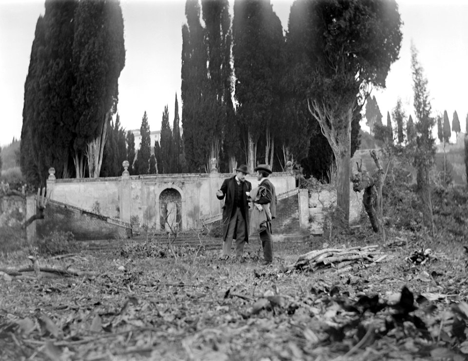 Baldomer Gili Roig. "Jardí de la Vil·la Falconieri" (Roma), c. 1900 photo