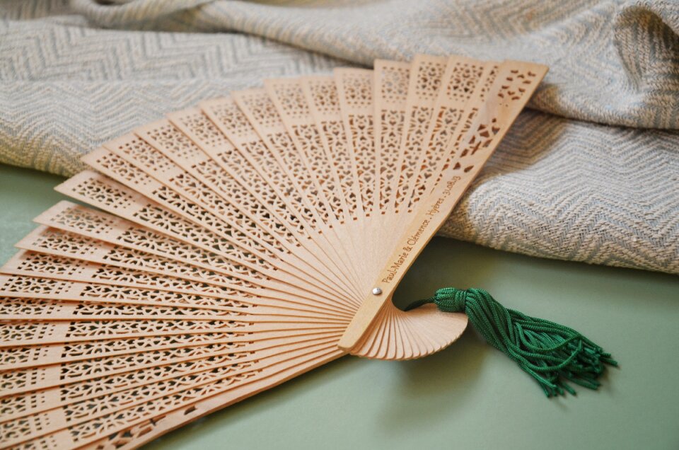 Handmade fans bamboo
