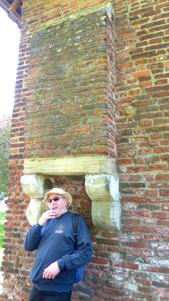 Tour Guide demonstrates where visitors stand
